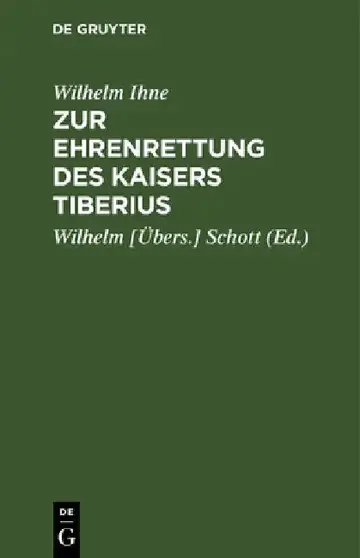 Cover of Zur Ehrenrettung Des Kaisers Tiberius