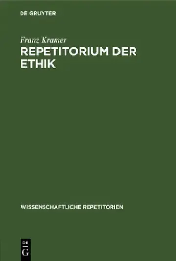Cover of Repetitorium Der Ethik