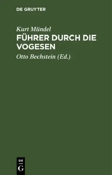 Cover of Führer durch die Vogesen