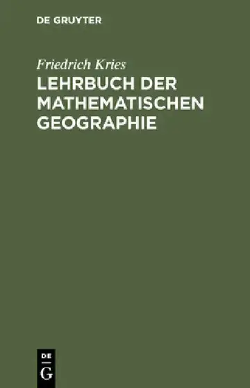 Cover of Lehrbuch der mathematischen Geographie