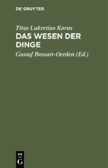 Cover of Das Wesen Der Dinge