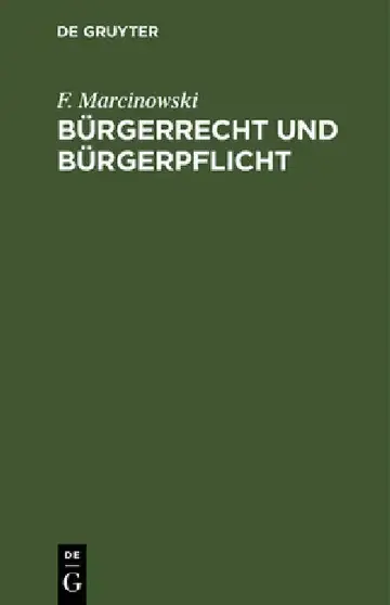 Cover of Bürgerrecht und Bürgerpflicht