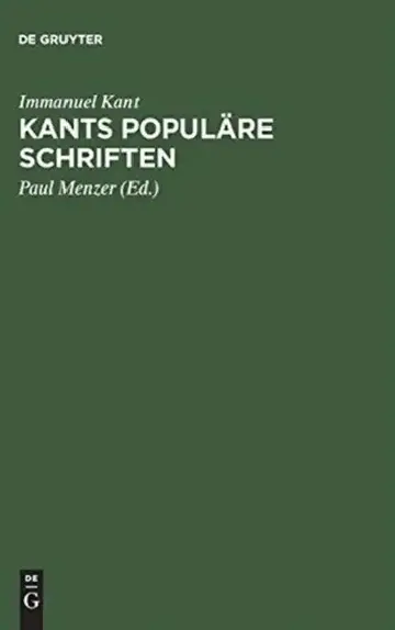 Cover of Kants Populäre Schriften
