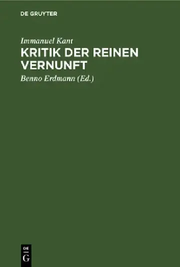 Cover of Kritik Der Reinen Vernunft