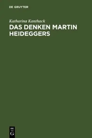 Cover of Das Denken Martin Heideggers