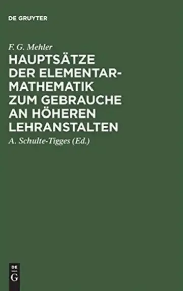 Cover of Hauptsätze Der Elementar-Mathematik Zum Gebrauche an Höheren Lehranstalten