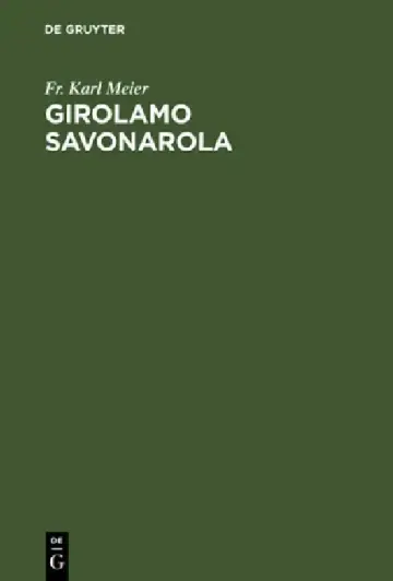 Cover of Girolamo Savonarola