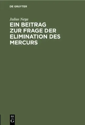 Cover of Ein Beitrag Zur Frage Der Elimination Des Mercurs
