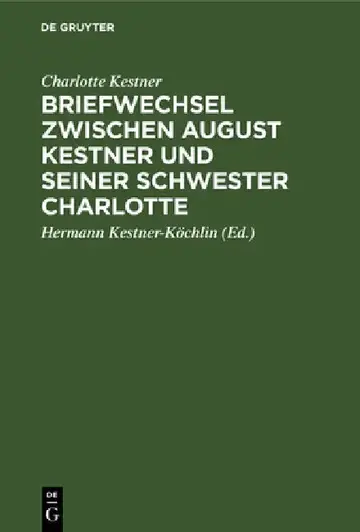 Cover of Briefwechsel zwischen August Kestner und seiner Schwester Charlotte