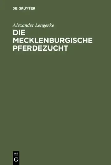 Cover of Die mecklenburgische Pferdezucht