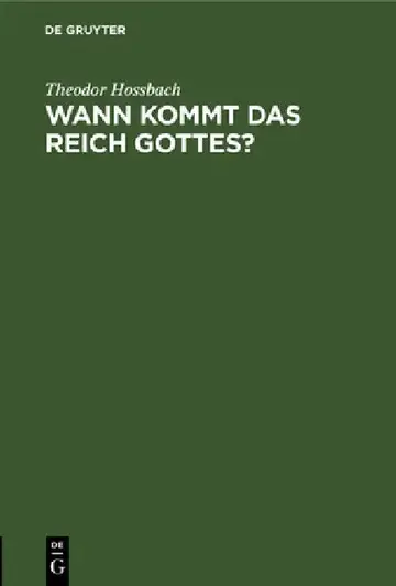 Cover of Wann Kommt Das Reich Gottes?