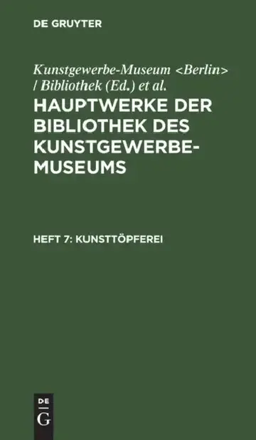 Cover of Kunsttöpferei