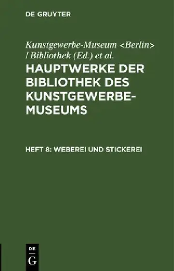 Cover of Weberei Und Stickerei