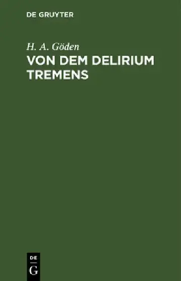 Cover of Von Dem Delirium Tremens