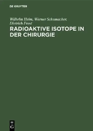 Cover of Radioaktive Isotope in der Chirurgie