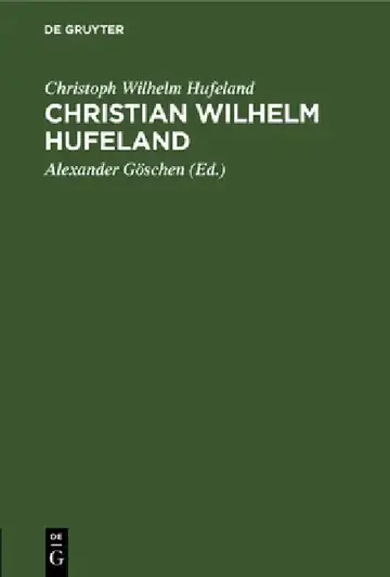 Cover of Christian Wilhelm Hufeland