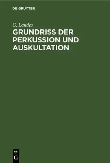 Cover of Grundriss der Perkussion und Auskultation