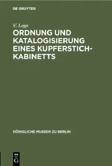 Cover of Ordnung und Katalogisierung eines Kupferstich-Kabinetts