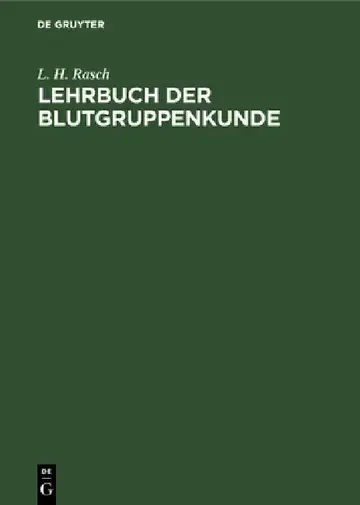 Cover of Lehrbuch der Blutgruppenkunde