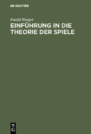 Cover of Einführung in die Theorie der Spiele