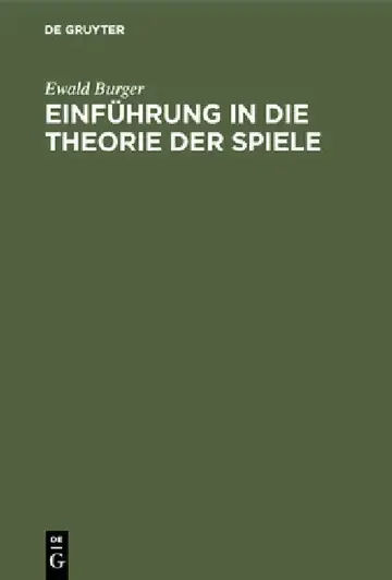 Cover of Einführung in die Theorie der Spiele