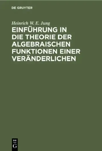 Cover of Einführung in Die Theorie Der Algebraischen Funktionen Einer Veränderlichen