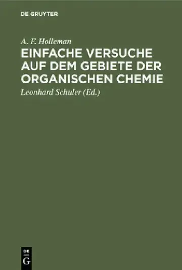 Cover of Einfache Versuche auf dem Gebiete der organischen Chemie