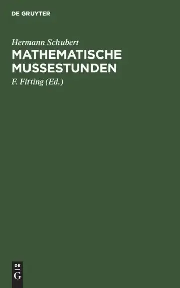 Cover of Mathematische Mußestunden