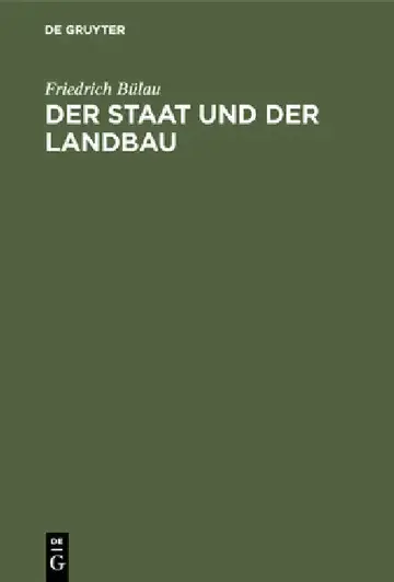 Cover of Der Staat Und Der Landbau