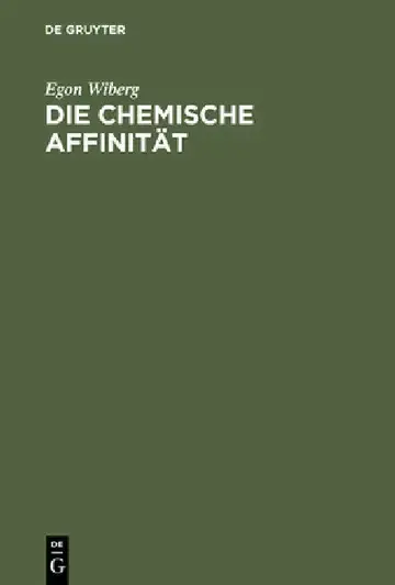 Cover of Die chemische Affinität