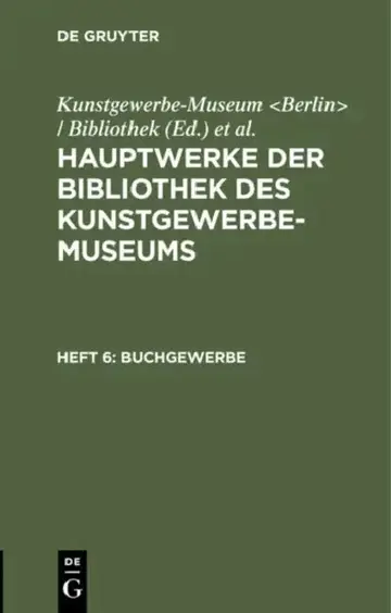 Cover of Buchgewerbe