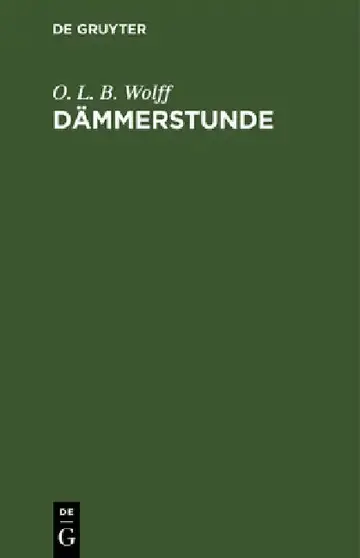Cover of Dämmerstunde