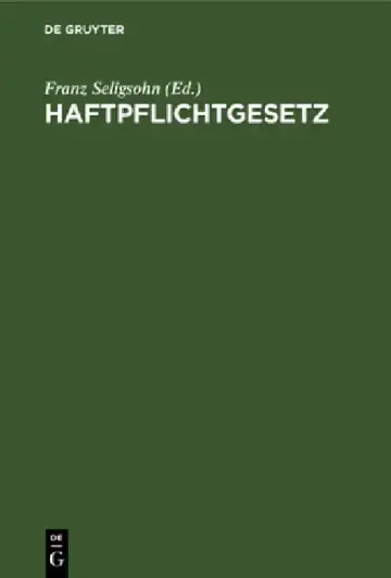 Cover of Haftpflichtgesetz