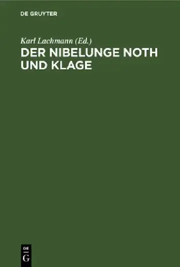 Cover of Der Nibelunge Noth Und Klage