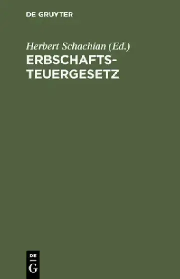 Cover of Erbschaftsteuergesetz