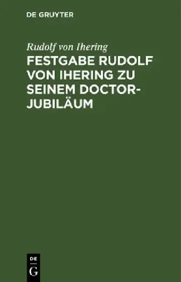 Cover of Festgabe Rudolf Von Ihering Zu Seinem Doctor-Jubiläum