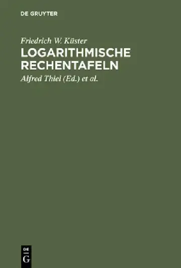 Cover of Logarithmische Rechentafeln