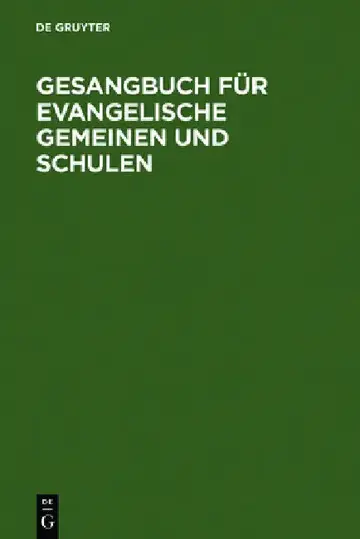 Cover of Gesangbuch Für Evangelische Gemeinen Und Schulen