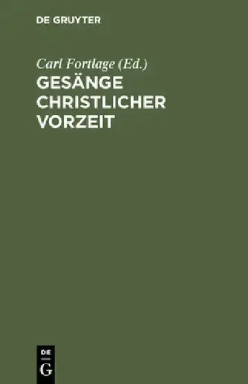 Cover of Gesänge christlicher Vorzeit
