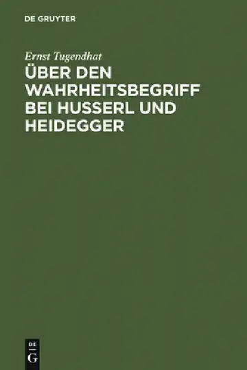Cover of Über Den Wahrheitsbegriff Bei Husserl Und Heidegger