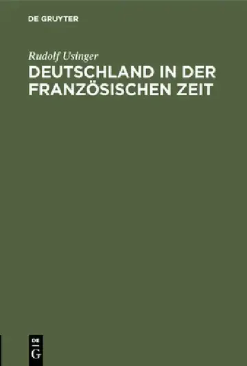 Cover of Deutschland in der französischen Zeit