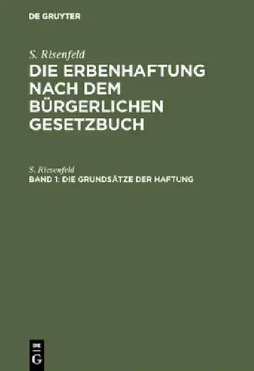 Cover of Die Grundsätze der Haftung