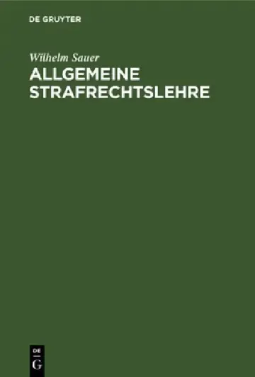 Cover of Allgemeine Strafrechtslehre