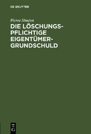Cover of Die löschungspflichtige Eigentümergrundschuld
