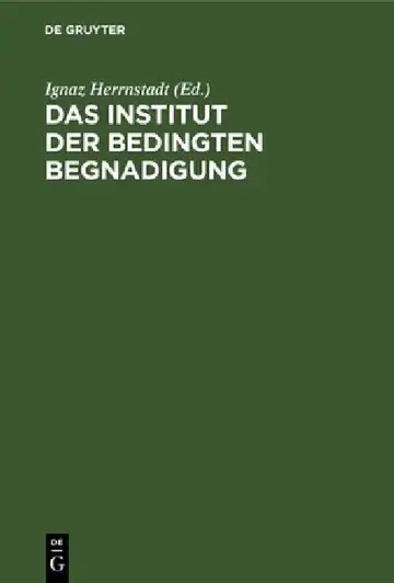 Cover of Das Institut Der Bedingten Begnadigung