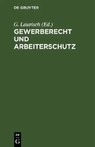 Cover of Gewerberecht Und Arbeiterschutz