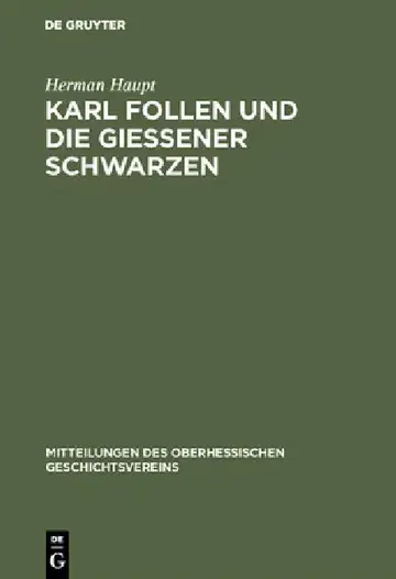 Cover of Karl Follen Und Die Gießener Schwarzen