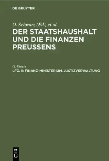 Cover of Finanz-Ministerium. Justizverwaltung