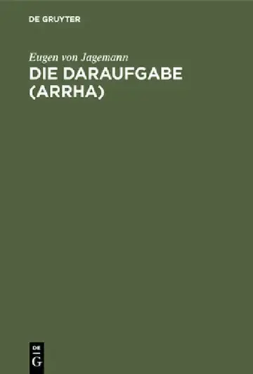 Cover of Die Daraufgabe (Arrha)