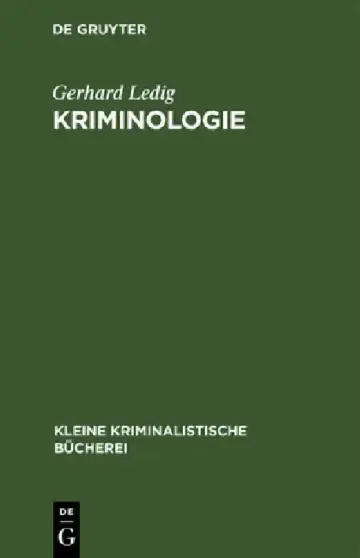 Cover of Kriminologie